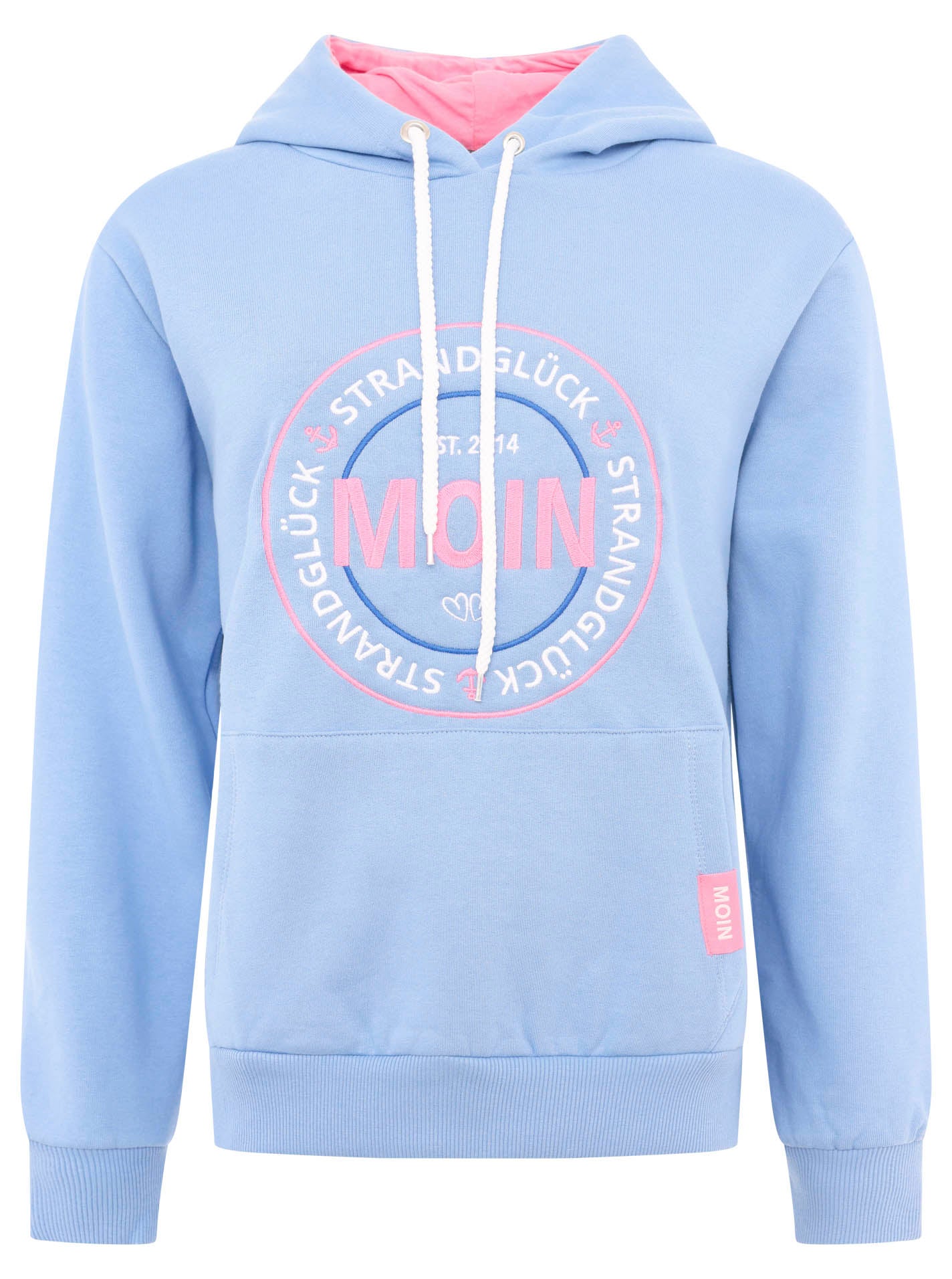 Zwillingsherz - Moin Hoodie Strandglück - Royalblau