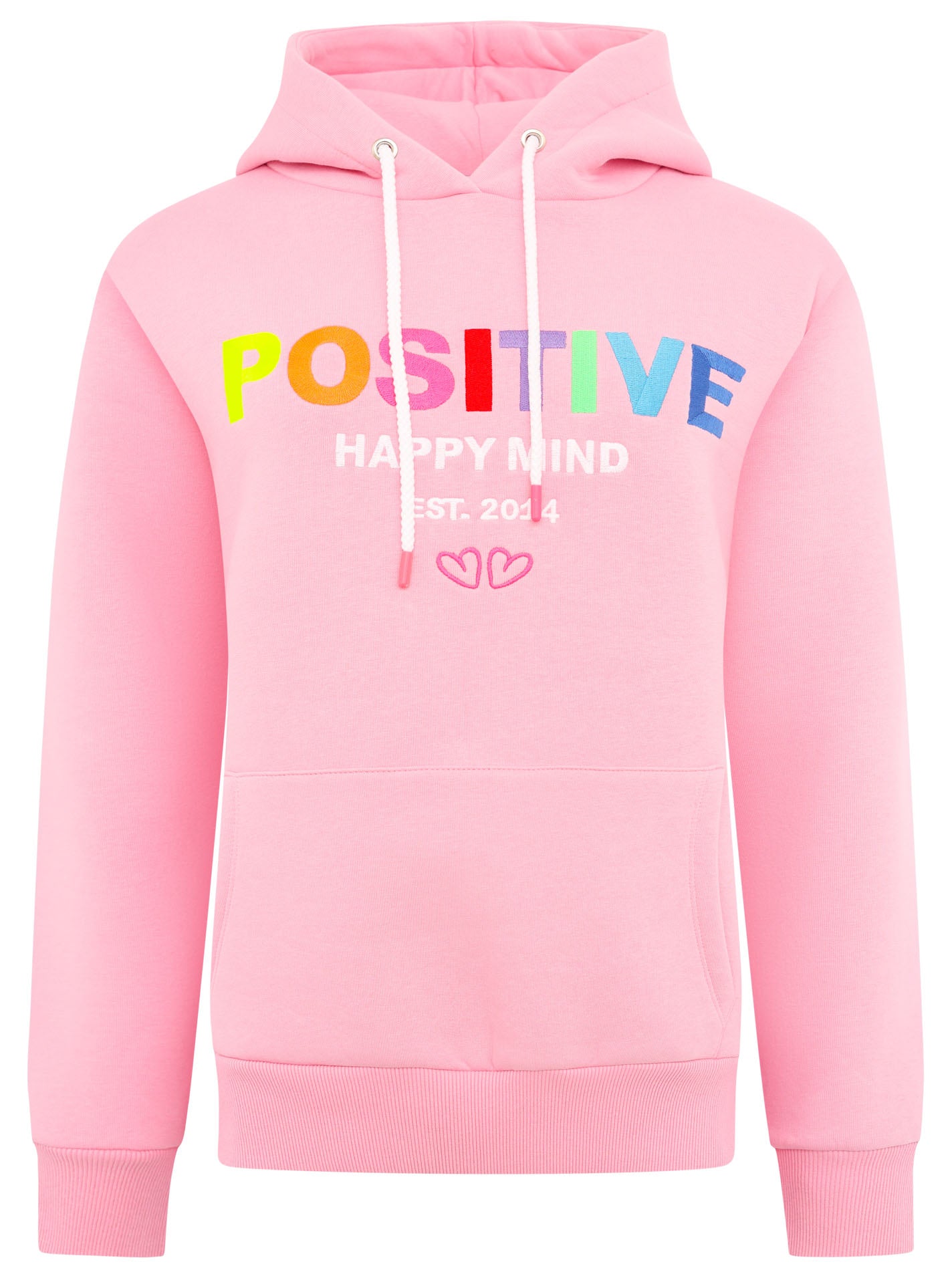 Zwillingsherz - Hoodie "Positive Happy Mind" - Pink (Neu)