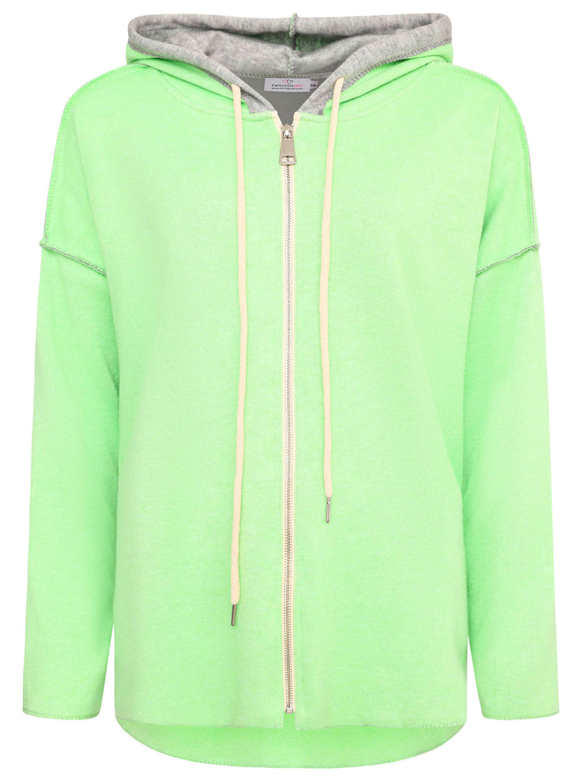 Zwillingsherz - Hoodiejacke mit Tasche - Lime (NEU)