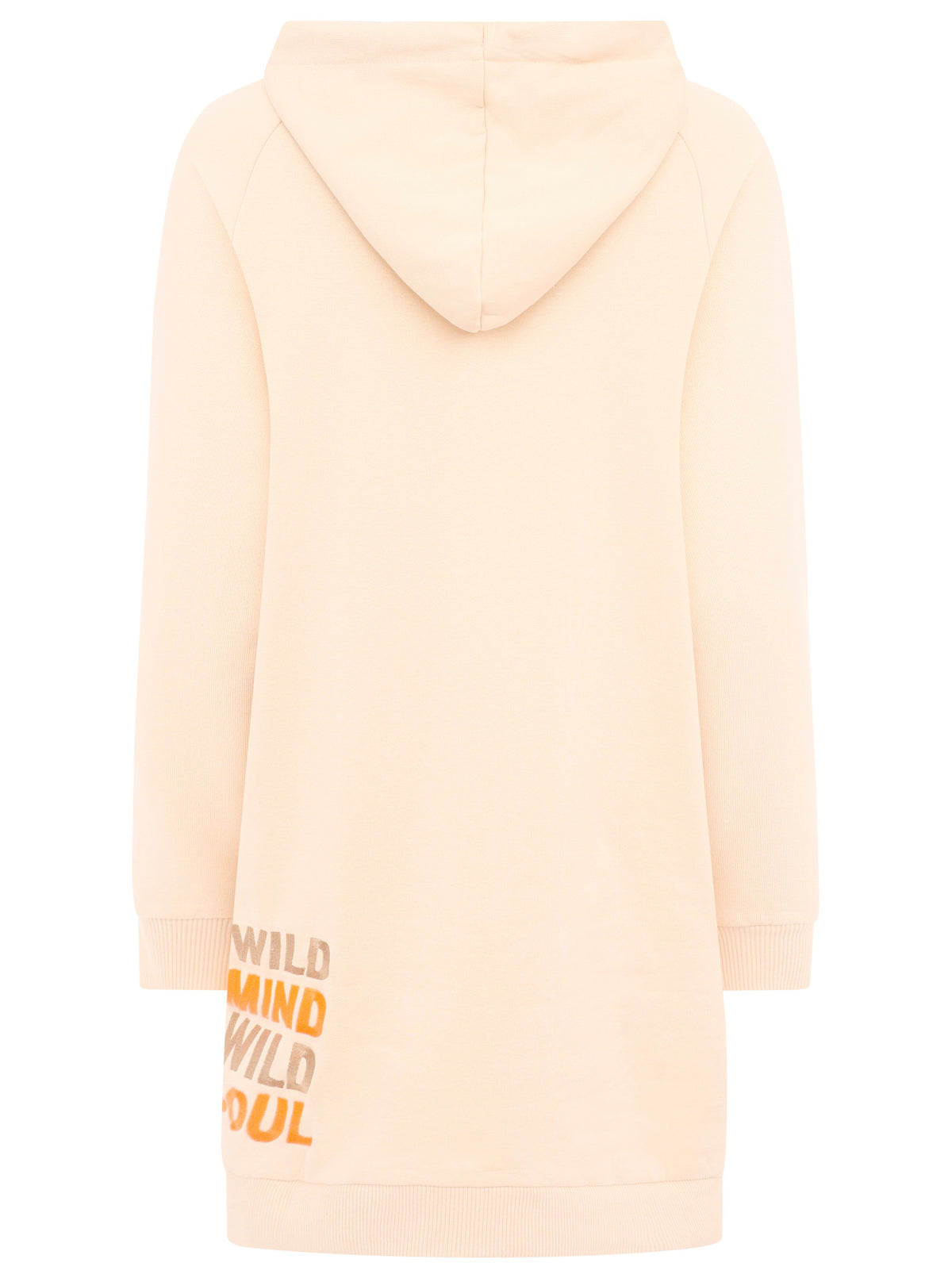 Zwillingsherz - Hoodiekleid "Leo Wild Mind Wild" - Beige