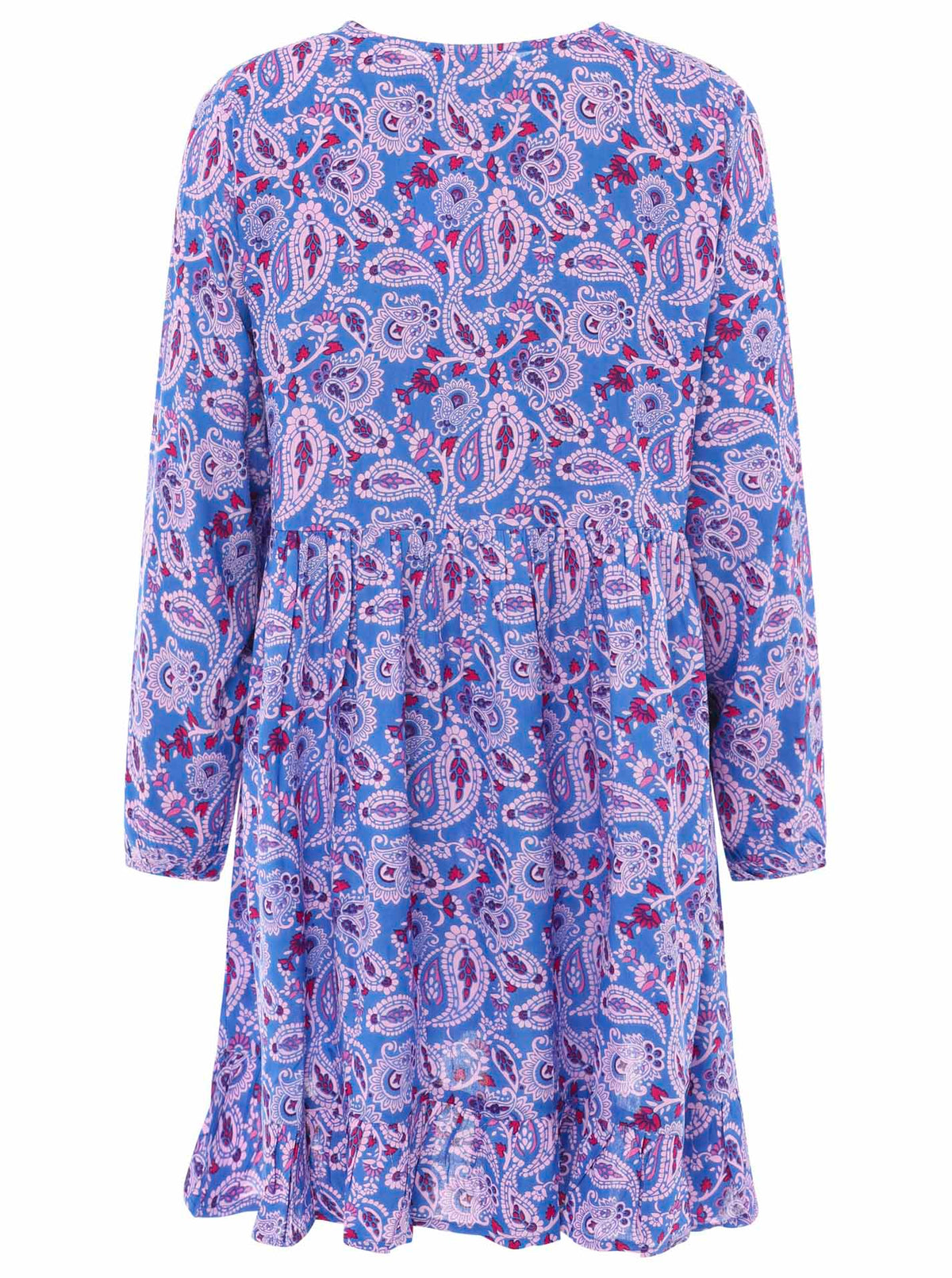 Zwillingsherz - Kleid/Tunika Paisley Design - Blau/Pink