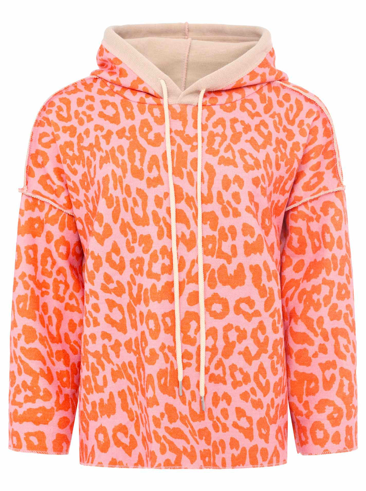 Zwillingsherz - Hoodie mit Naht Leo - Orange