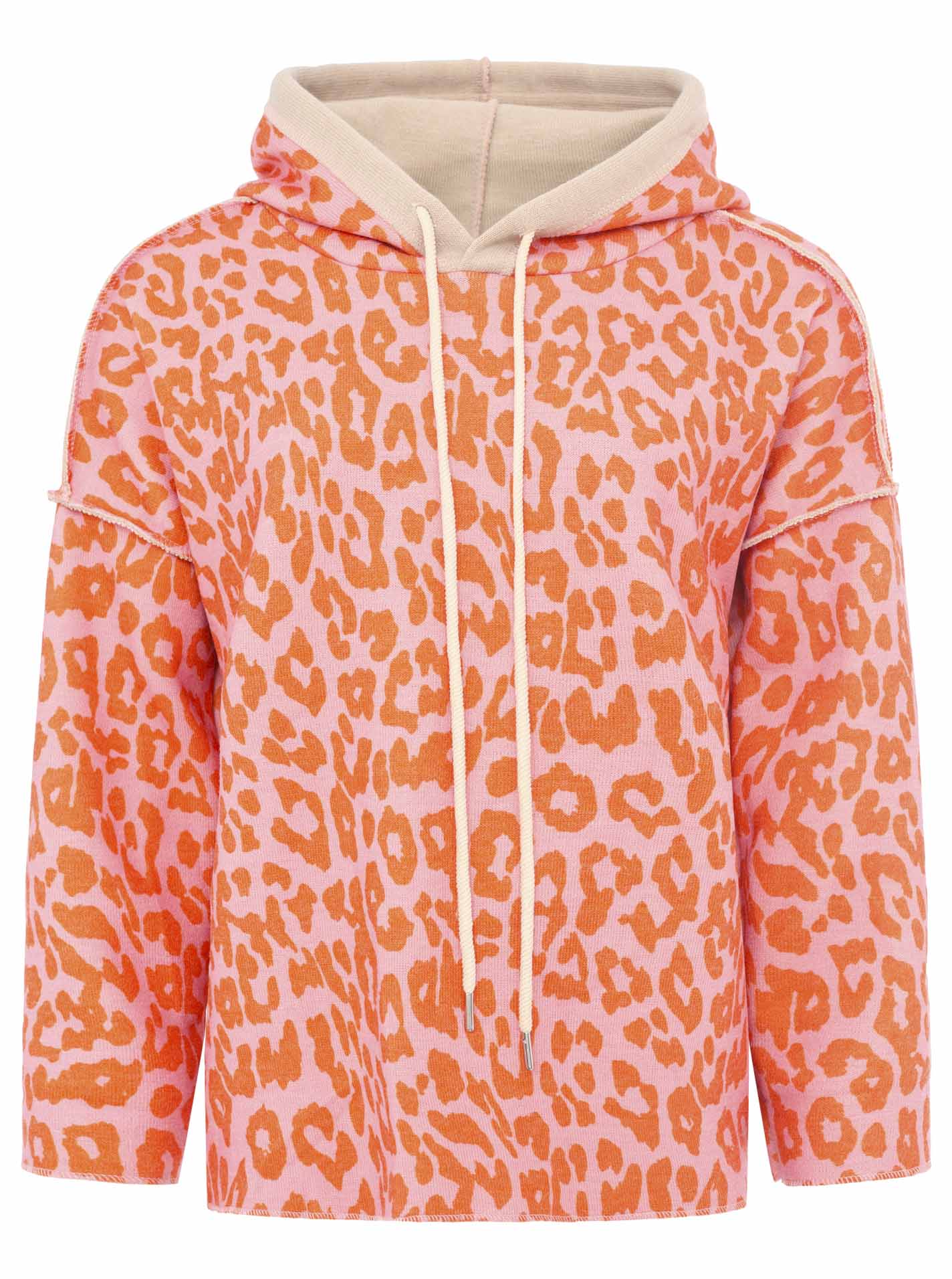 Zwillingsherz - Hoodie mit Naht Leo - Orange