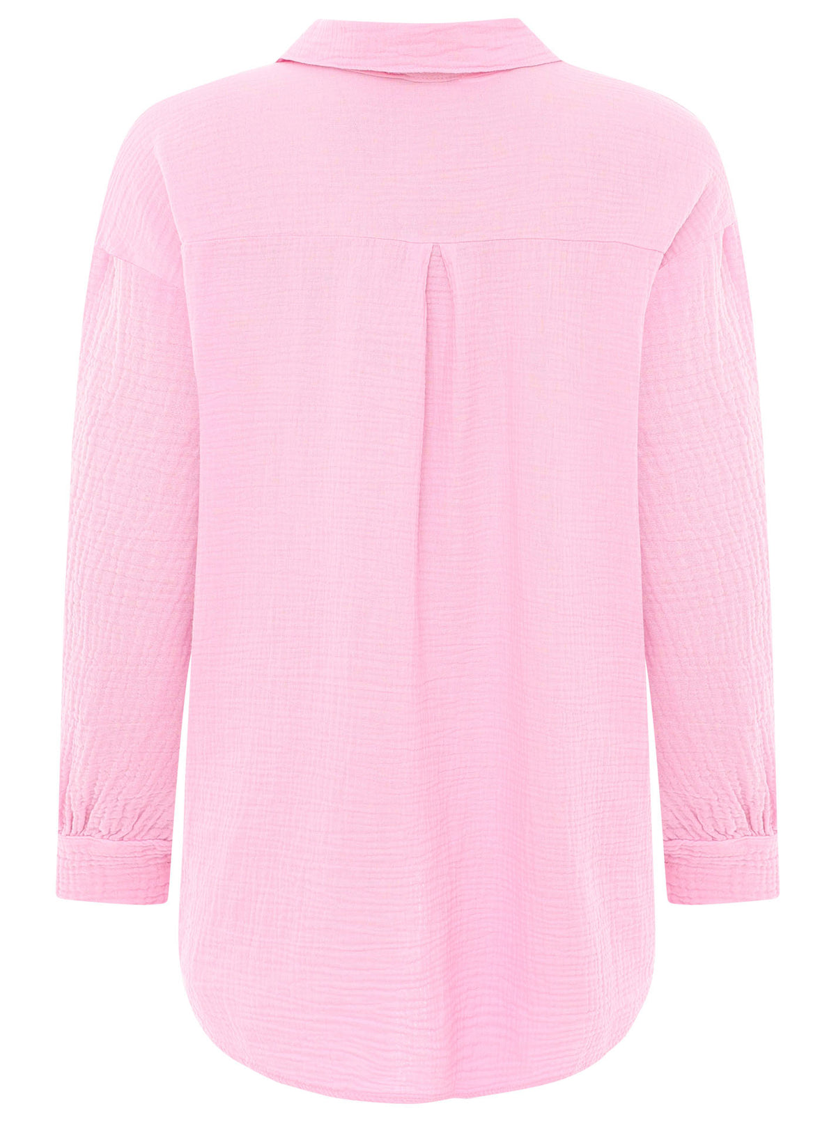 Zwillingsherz - Musselin Bluse Oversized mit Knopfleiste - Rosa