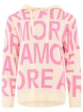 Zwillingsherz -  Pullover "Amore italienische Liebe" - Beige/Pink