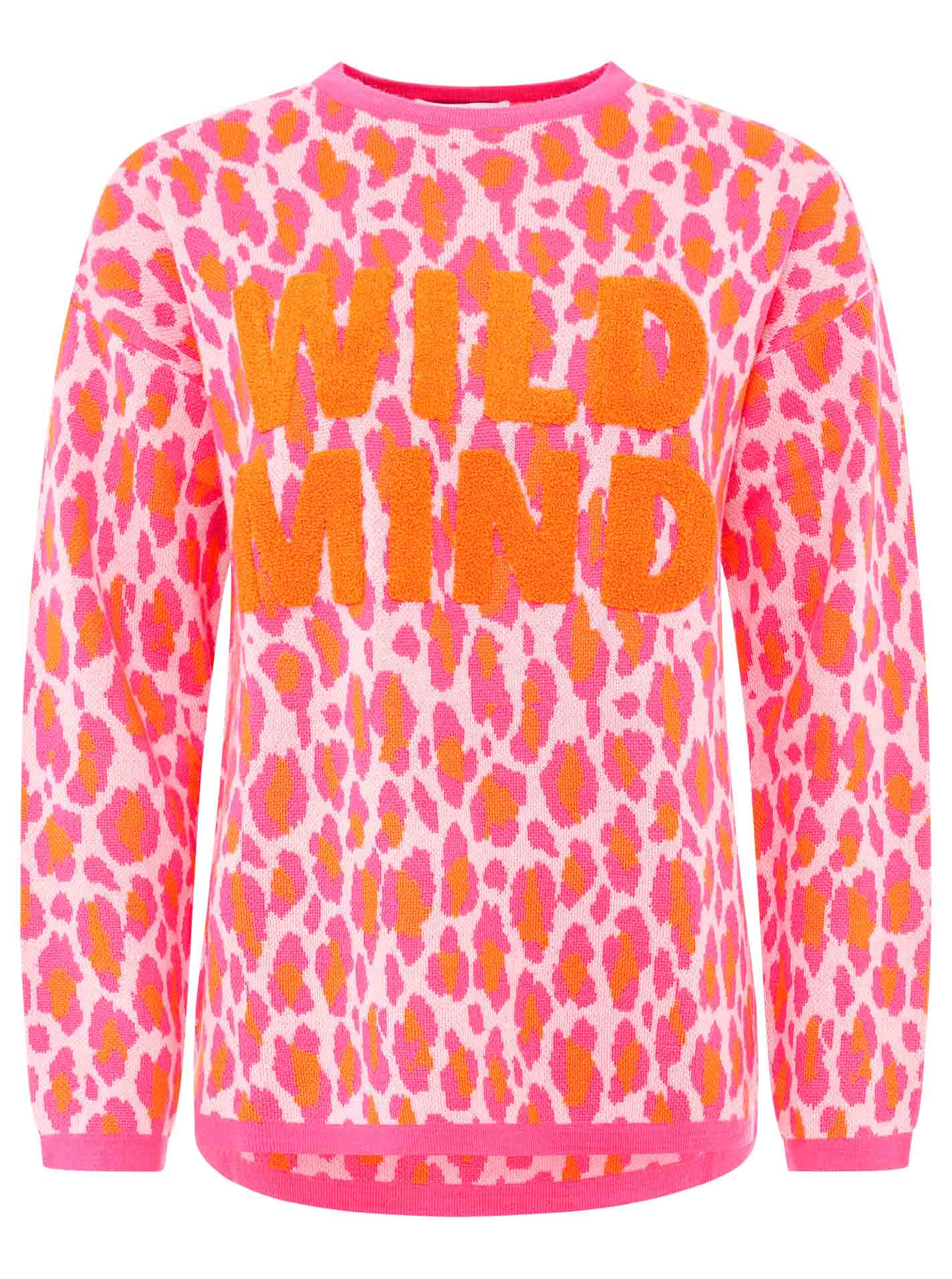 Zwillingsherz - Sweatshirt/Pullover Leo "Wild Mind" - Pink/Orange