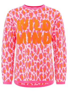 Zwillingsherz - Sweatshirt/Pullover Leo "Wild Mind" - Pink/Orange