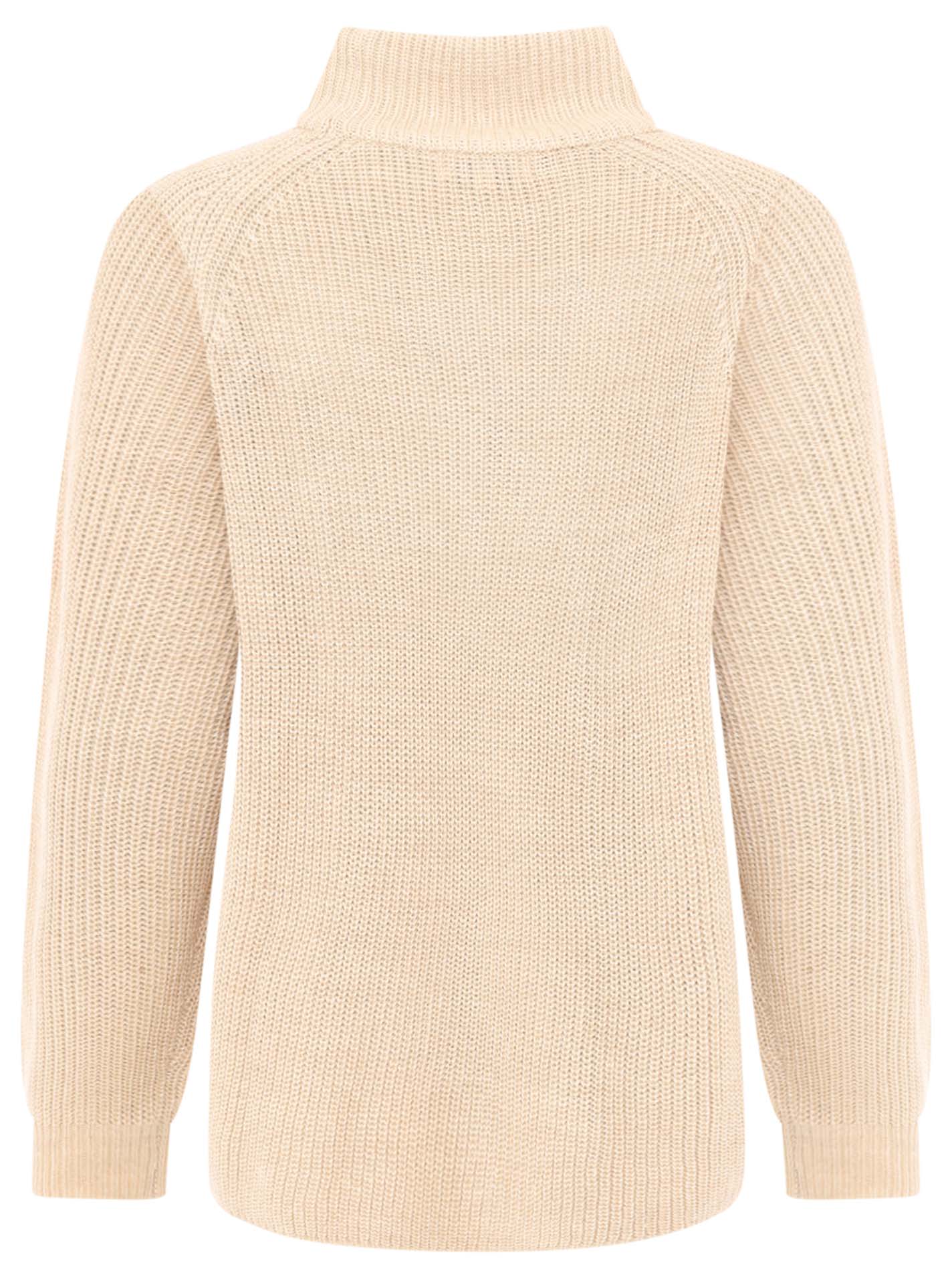 Zwillingsherz Pullover Rollkragen - Beige