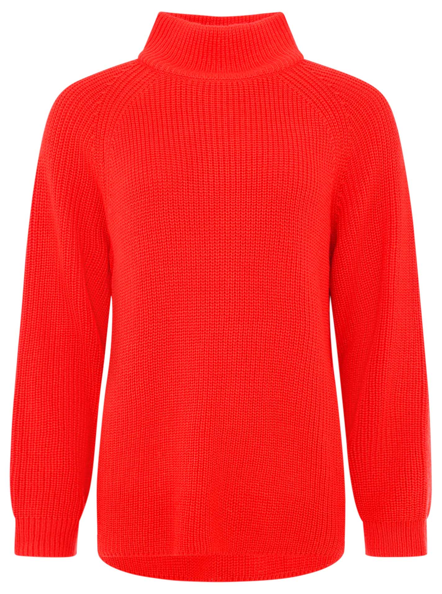 Zwillingsherz Pullover Rollkragen -  Rot