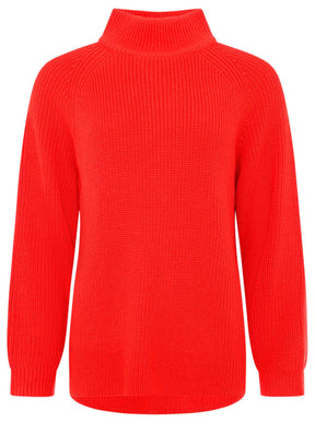 Zwillingsherz Pullover Rollkragen -  Rot