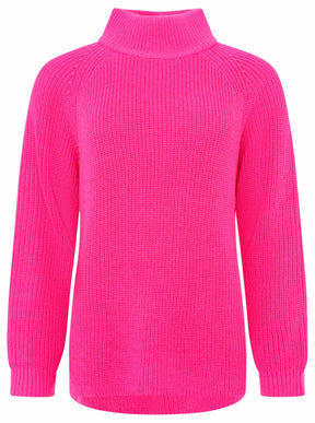 Zwillingsherz Pullover Rollkragen -  Pink