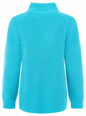 Zwillingsherz Pullover Rollkragen -  Hellblau