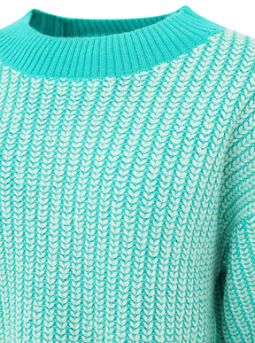 Zwillingsherz - Pullover "Zweifarbig" - Grün/Mint