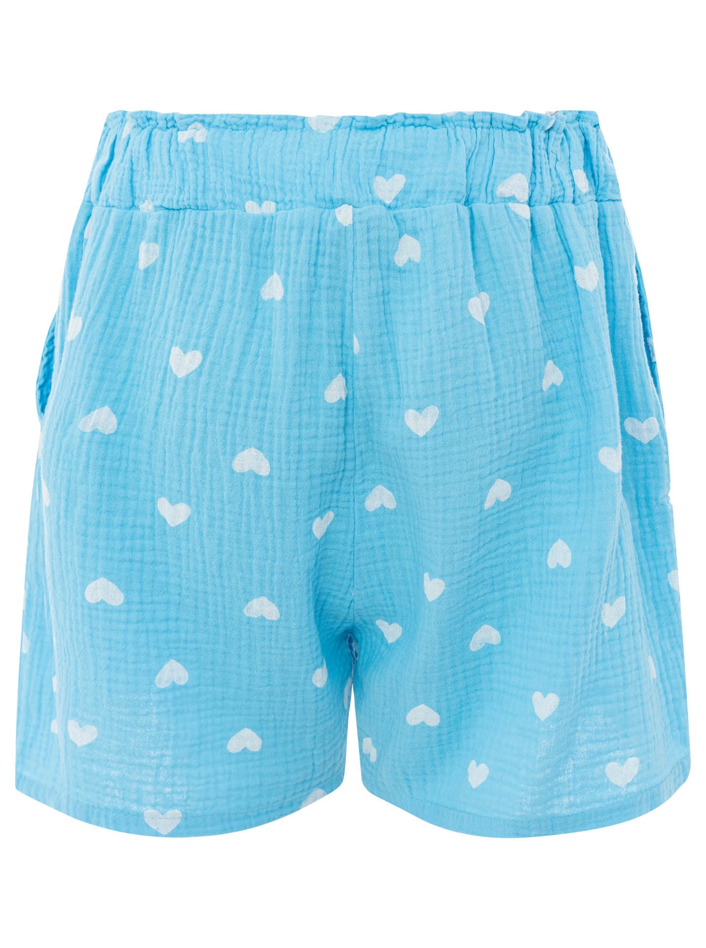 Zwillingsherz - Musselin Shorts - Blau/Weiß