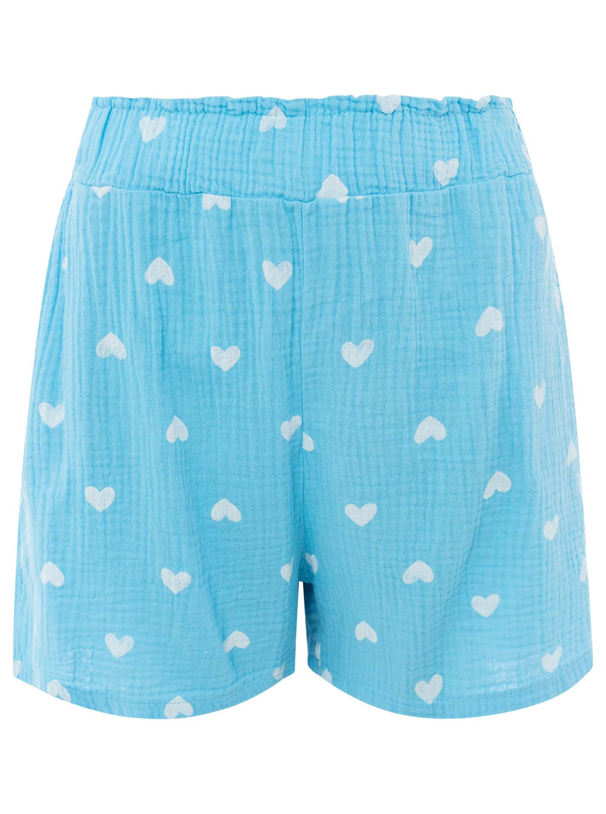 Zwillingsherz - Musselin Shorts - Blau/Weiß