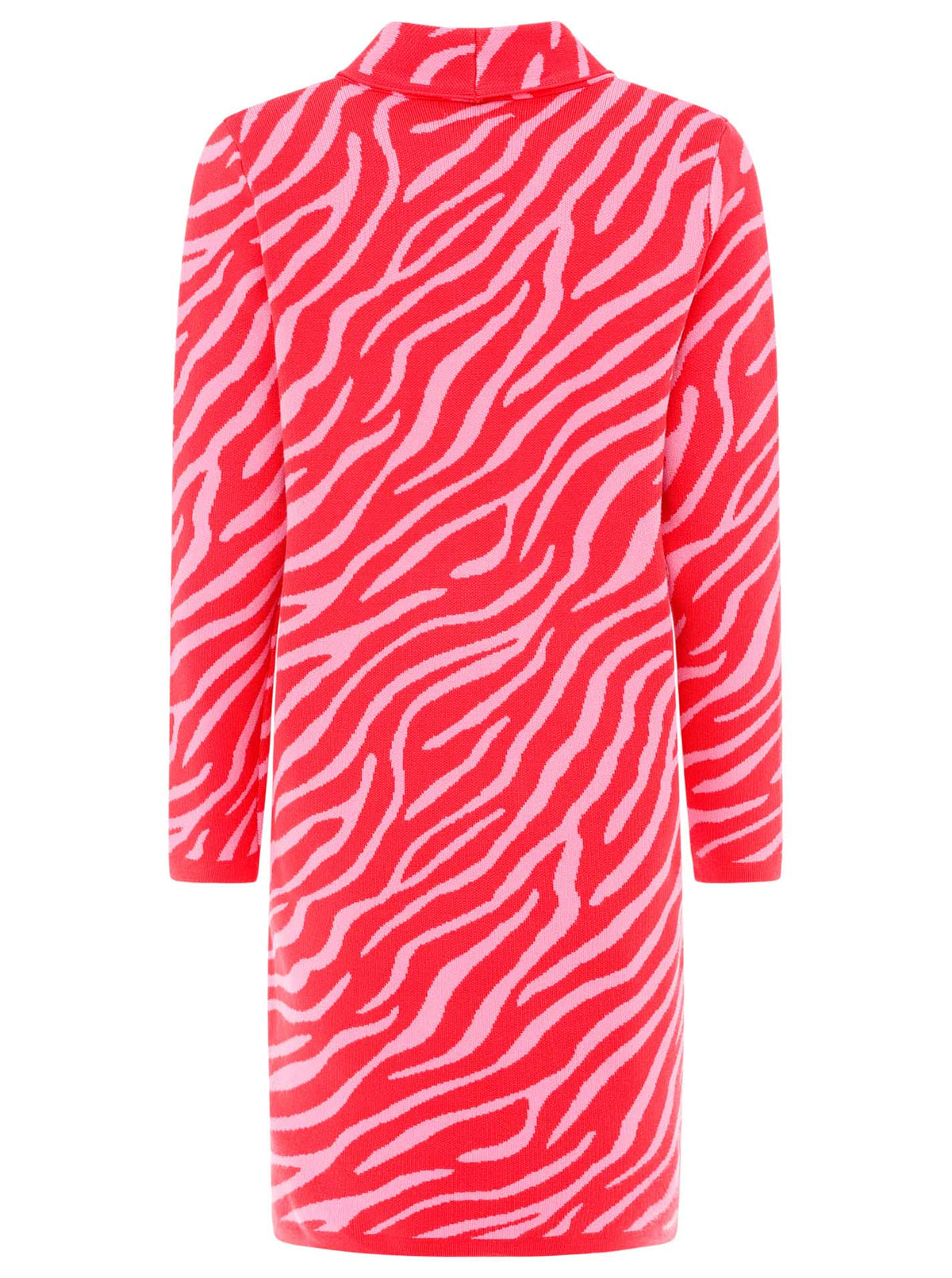 Zwillingsherz Strickjacke Zebra - Rot/Pink