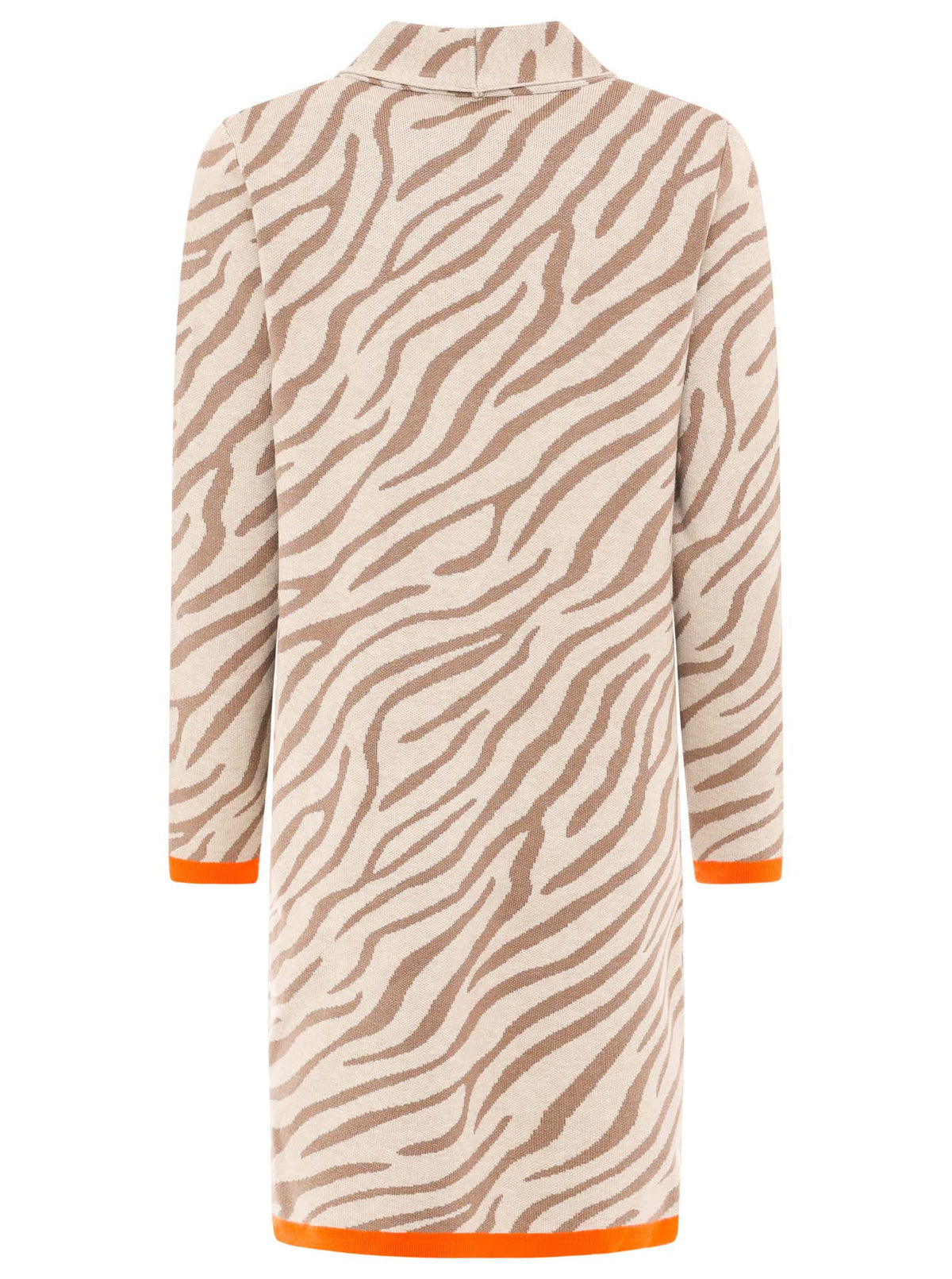 Zwillingsherz Strickjacke Zebra - Beige/Orange