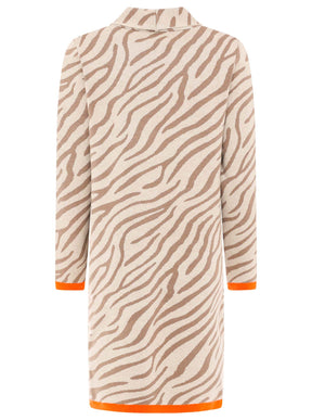 Zwillingsherz Strickjacke Zebra - Beige/Orange