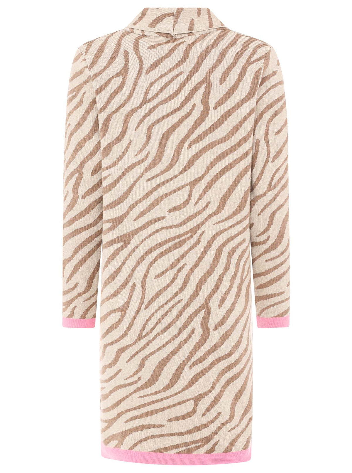 Zwillingsherz Strickjacke Zebra - Beige/Pink