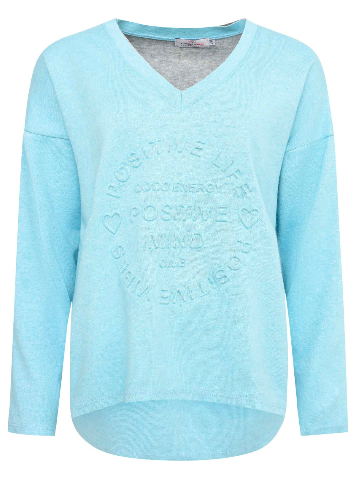 Zwillingsherz -  Sweatshirt "Positive Mind" - Blau (NEU)