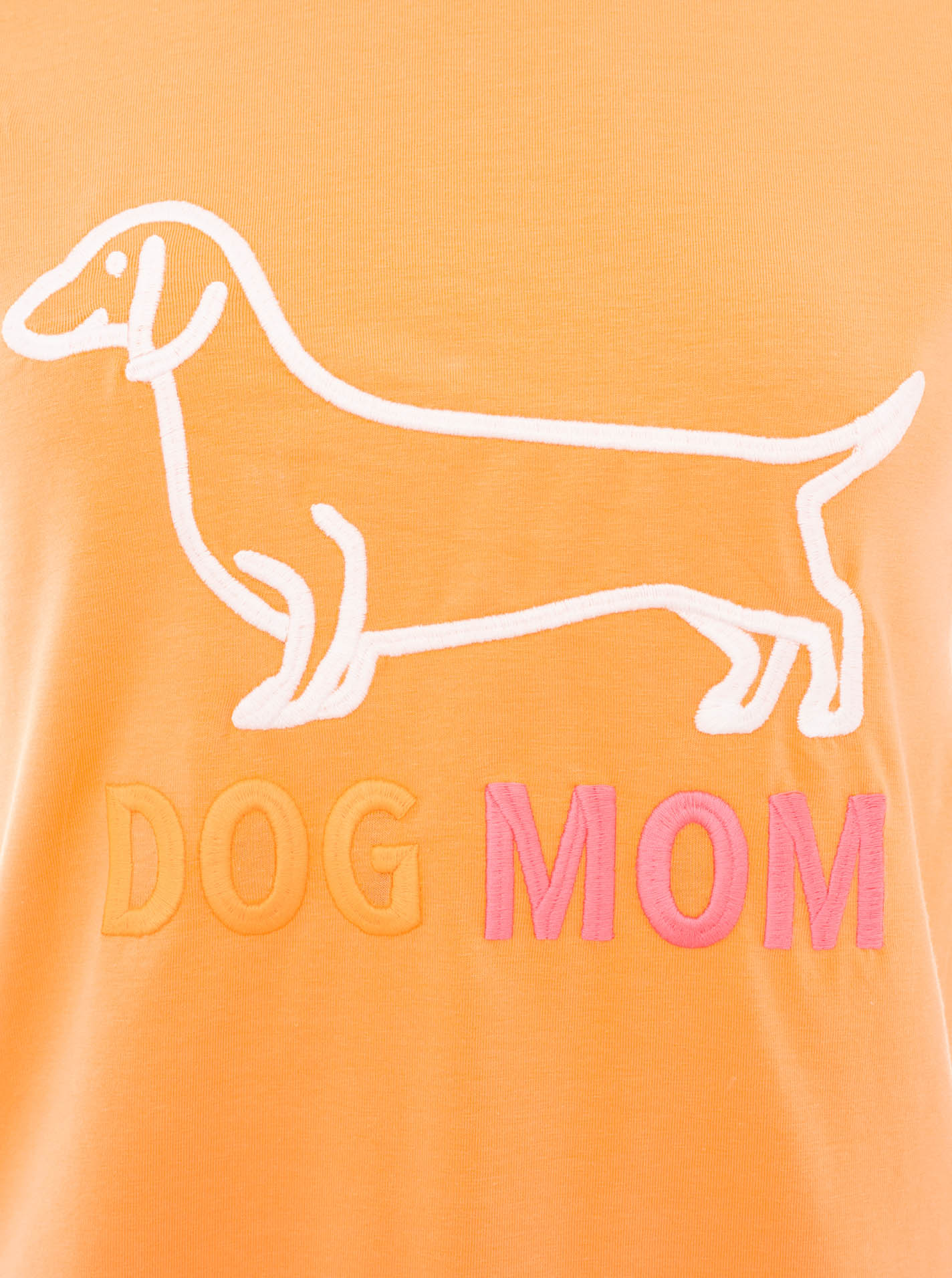 Zwillingsherz - T-Shirt "Dog Mom" - Koralle/Orange