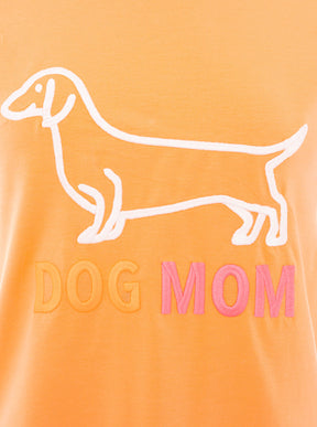 Zwillingsherz - T-Shirt "Dog Mom" - Koralle/Orange