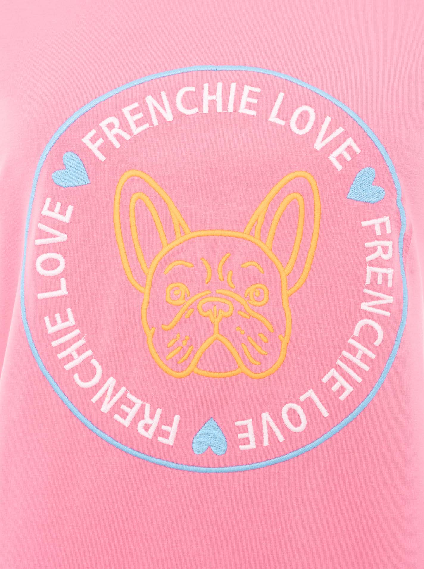 Zwillingsherz - T-Shirt "Frenchie Love" - Pink/Rosa