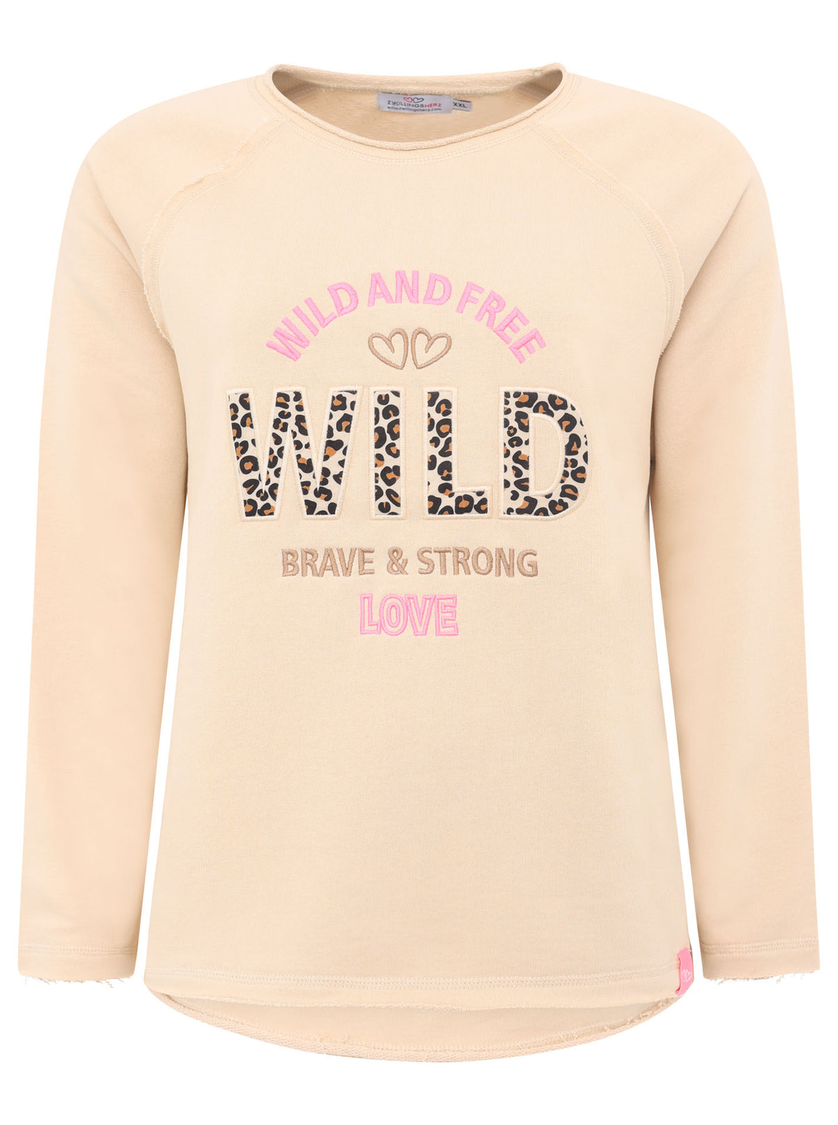 Zwillingsherz Leo Sweatshirt/Pullover - Wild & Free - Beige