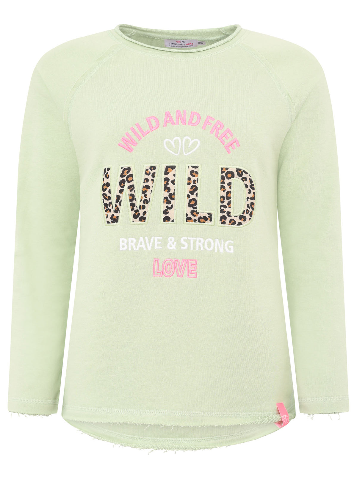 Zwillingsherz Leo Sweatshirt/Pullover - Wild & Free - Salbei