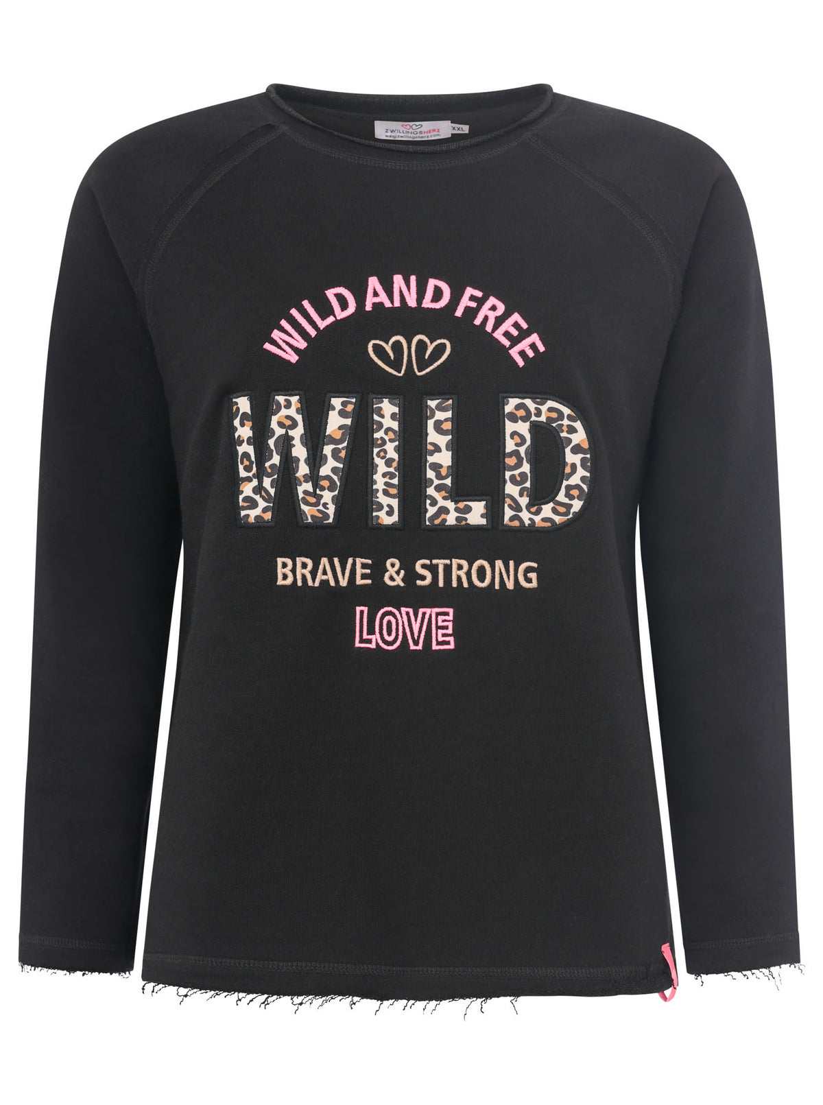 Zwillingsherz Leo Sweatshirt/Pullover - Wild & Free - Schwarz