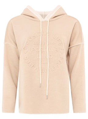 Zwillingsherz - Made in Italy Hoodie "Positive Mind" - Beige