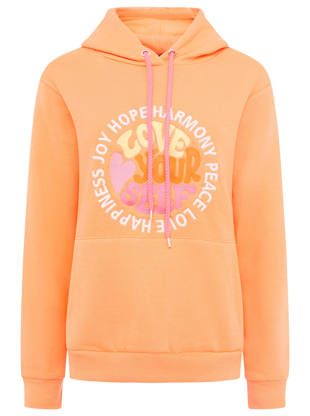 Zwillingsherz - Hoodie "Love yourself" - Orange - CYBER DEAL