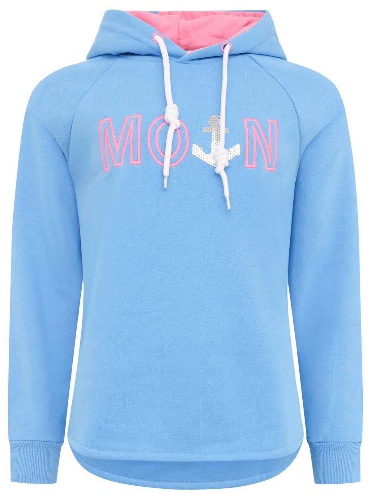 Zwillingsherz - Moin Hoodie/Sweatshirt mit Pailletten - Blau