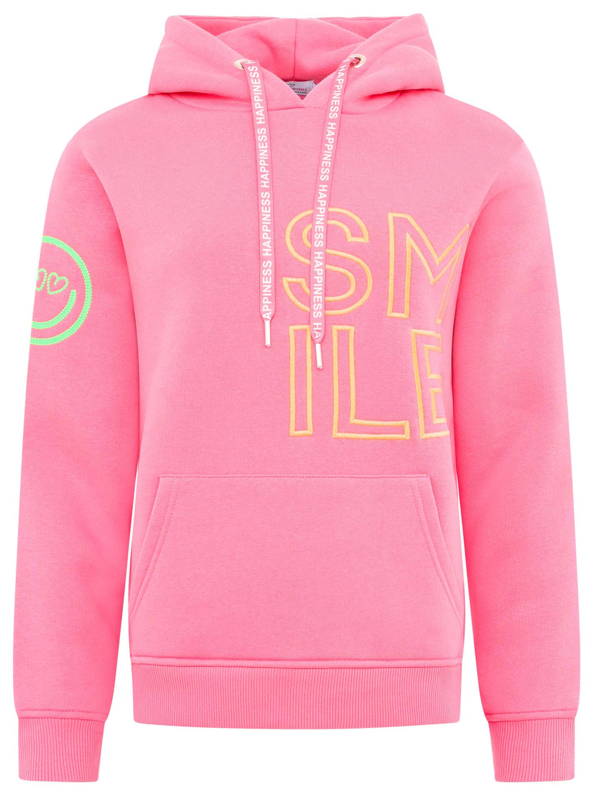 Zwillingsherz - Hoodie "Alissa Smile" - Neonpink