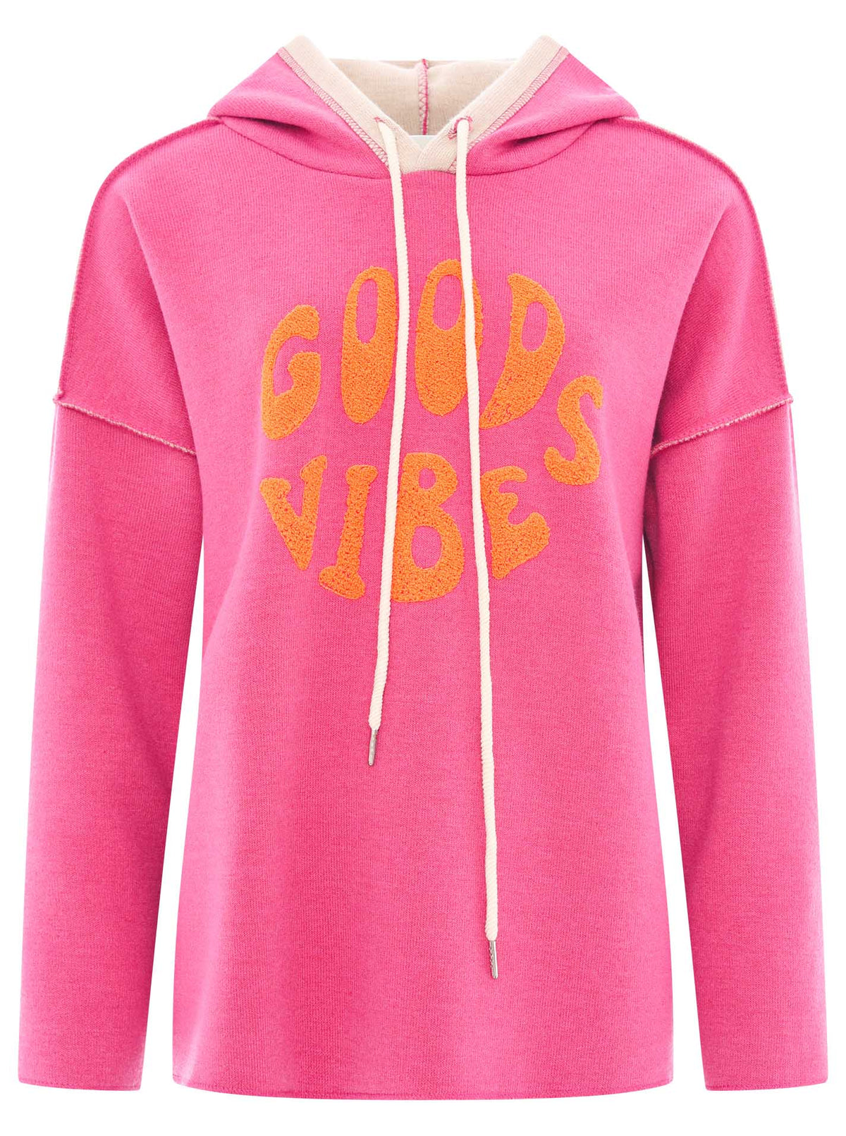 Zwillingsherz - Made in Italy Hoodie "Good Vibes" - Pink