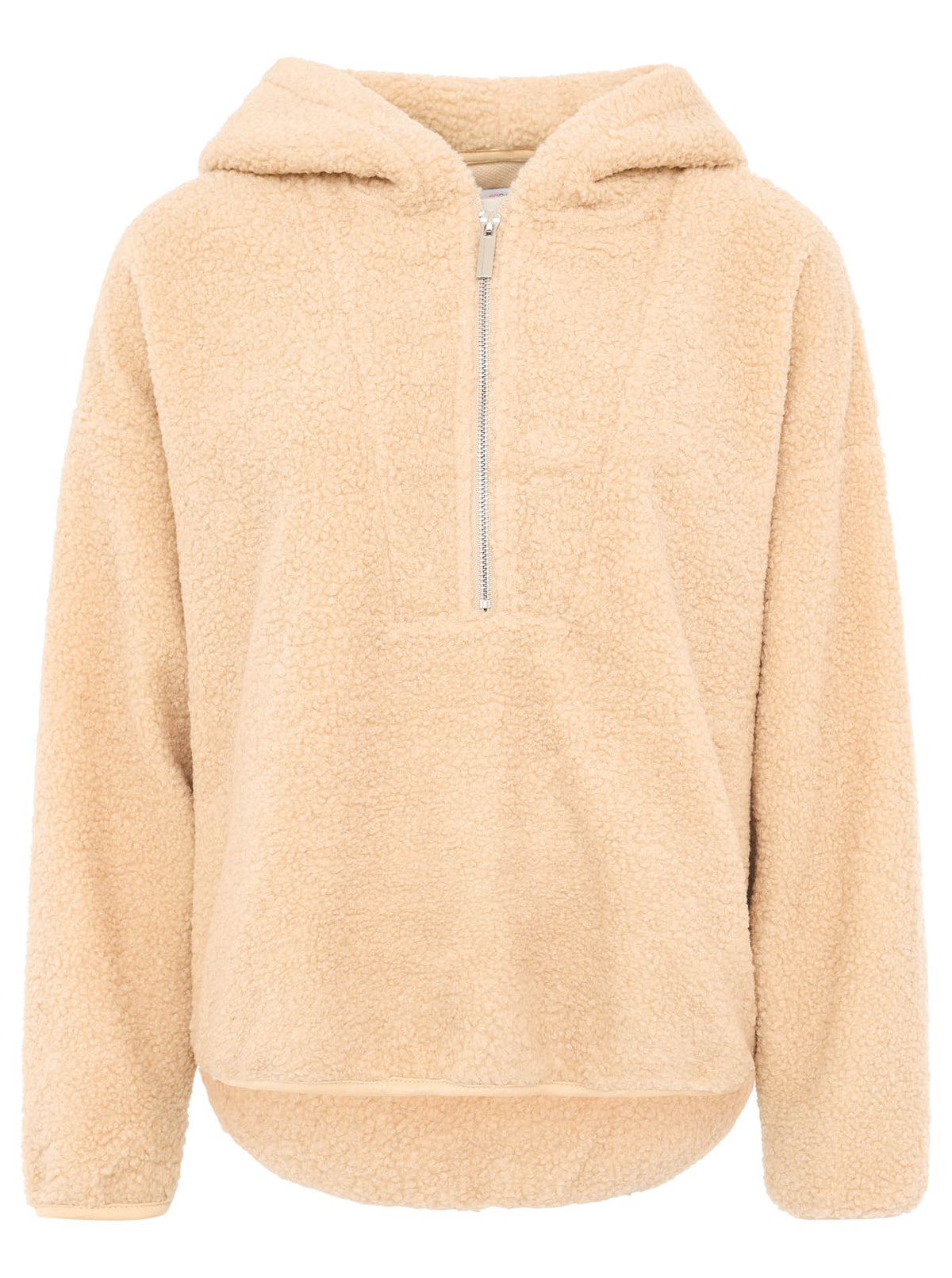 Zwillingsherz Teddy Plüsch Hoodie - Beige