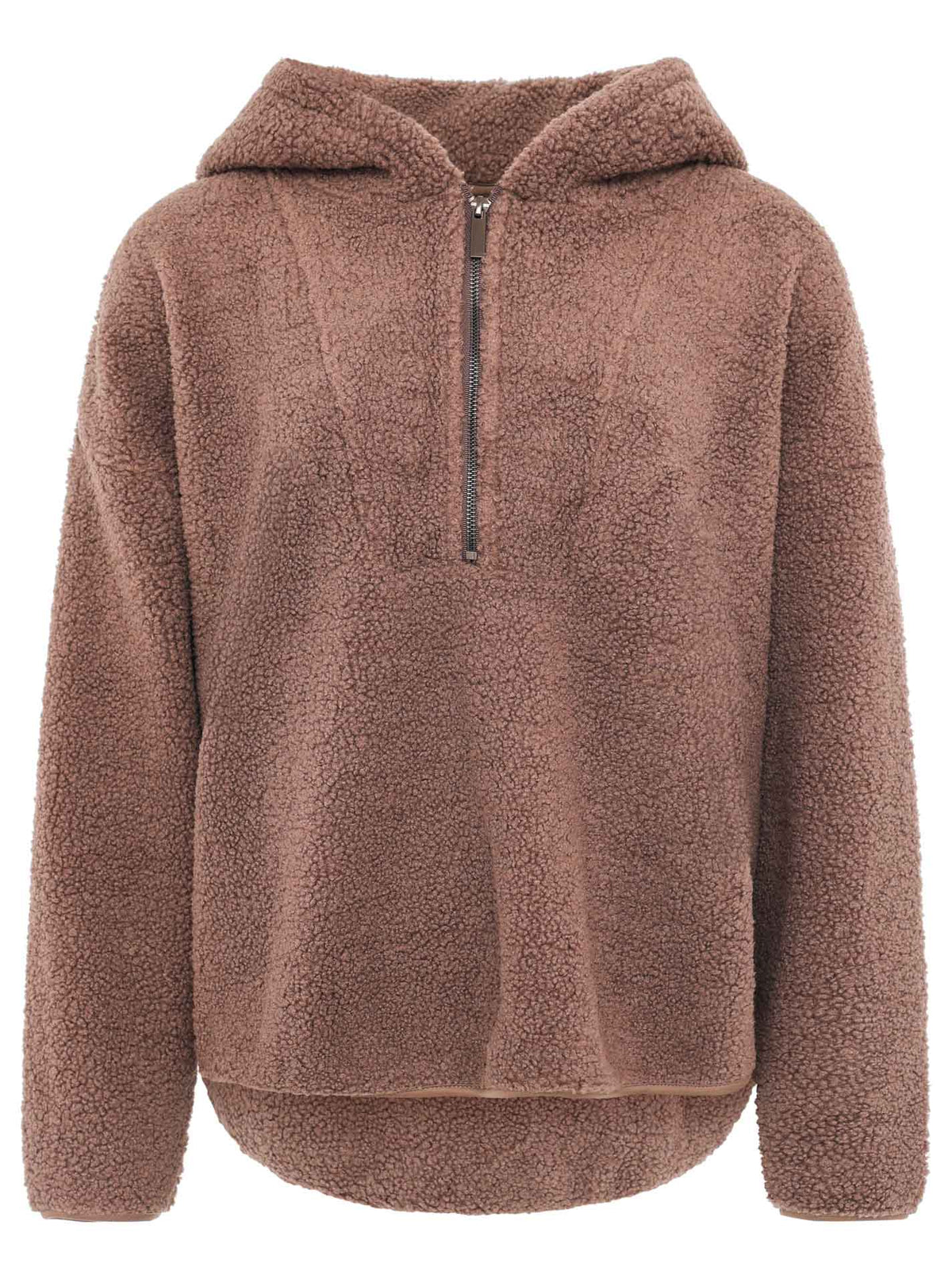 Zwillingsherz Teddy Plüsch Hoodie - Braun