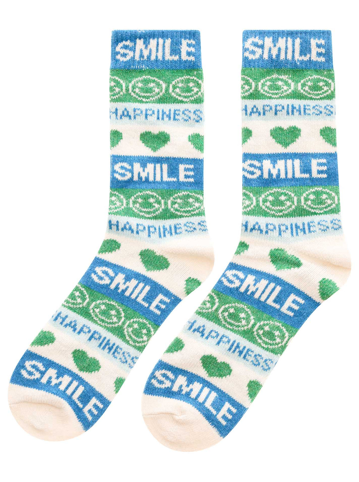 Zwillingsherz - Kuschelsocken Smile Herz - Blau/Grün