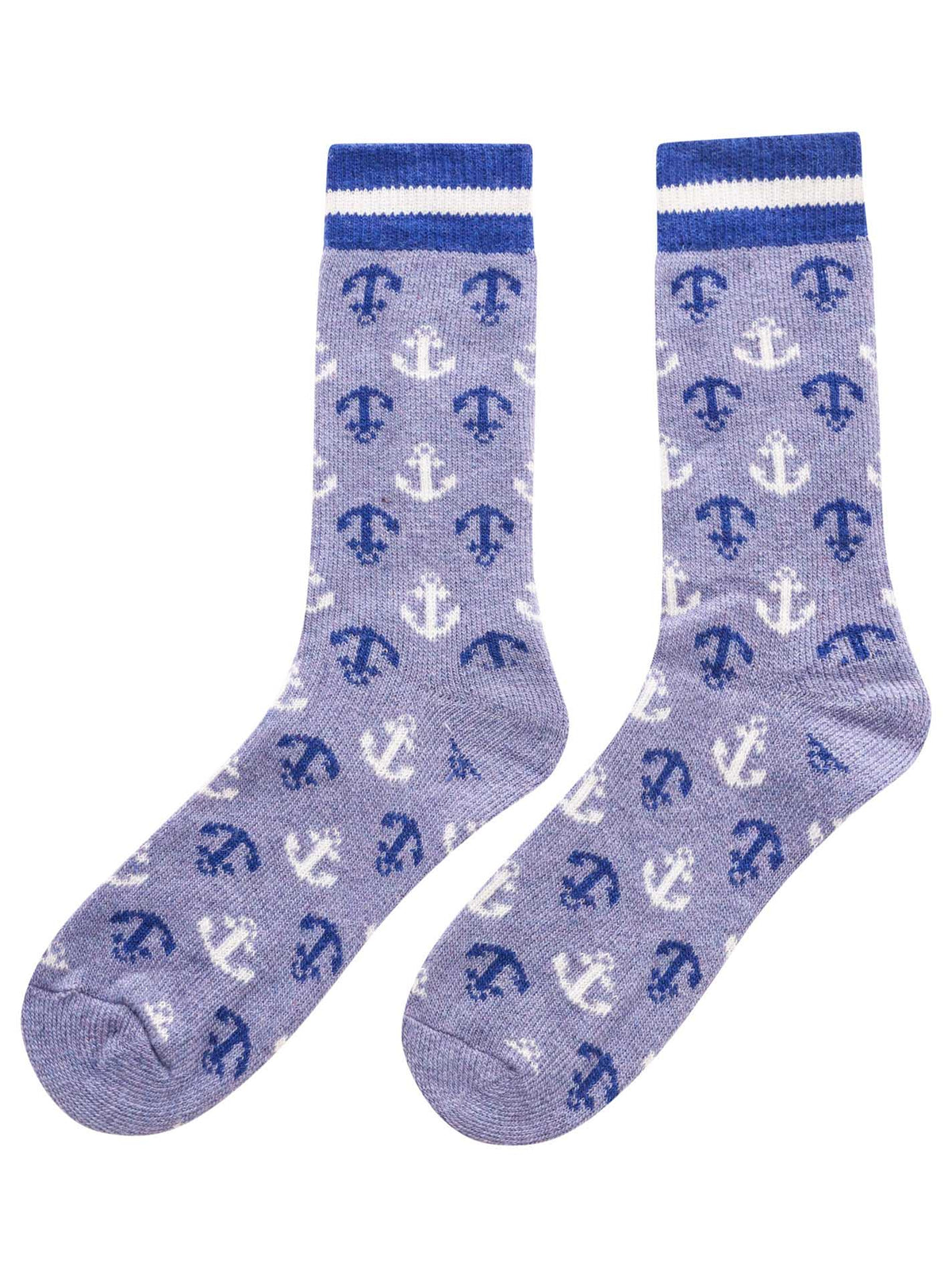 Zwillingsherz - Kuschelsocken Anker - Blau (5 Paar)