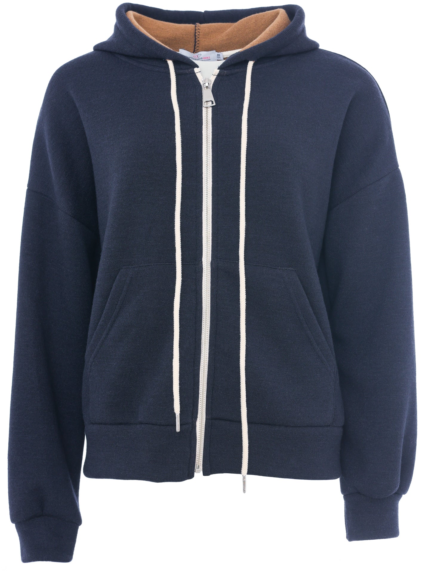 Zwillingsherz - Hoodiejacke mit Tasche - Dunkelblau