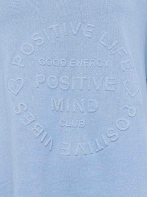 Zwillingsherz -  Sweatshirt "Positive Mind" - Hellblau