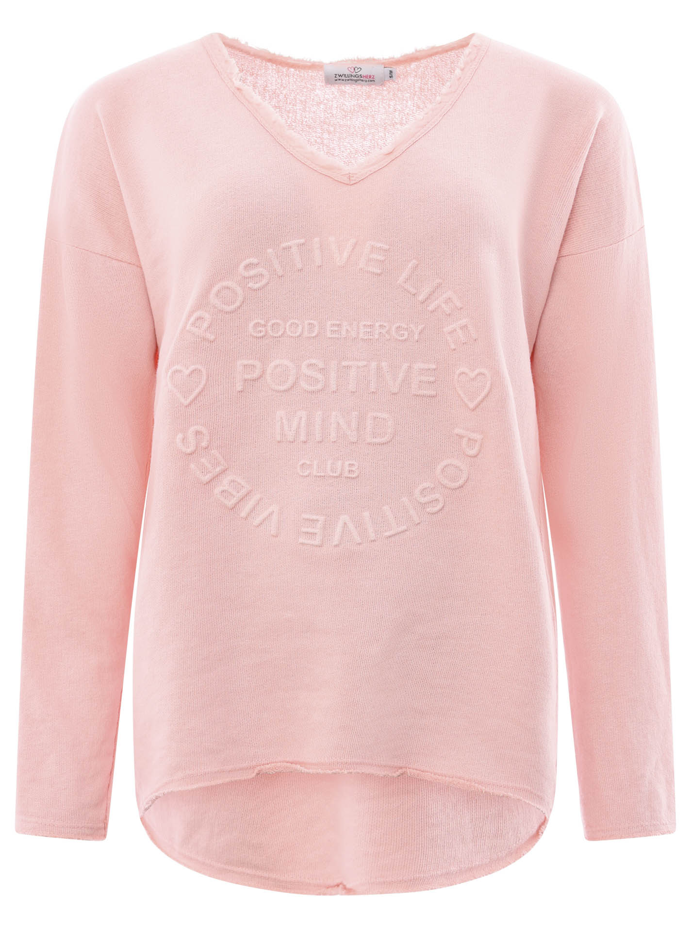 Zwillingsherz -  Sweatshirt "Positive Mind" - Rosa