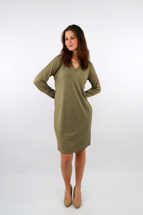 Festliches Lurex Kleid - Khaki