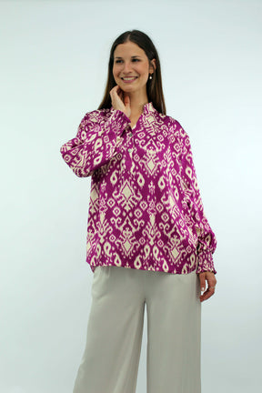 Muster Bluse - Pink