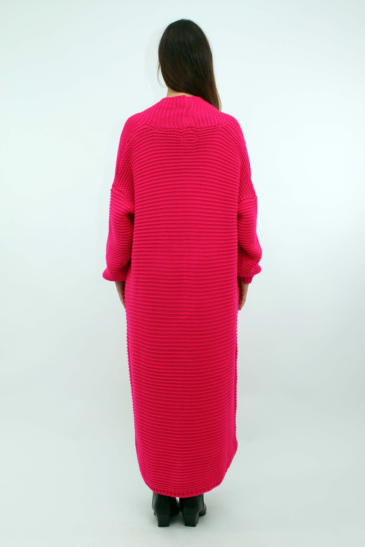 Strickjacke lang - Pink