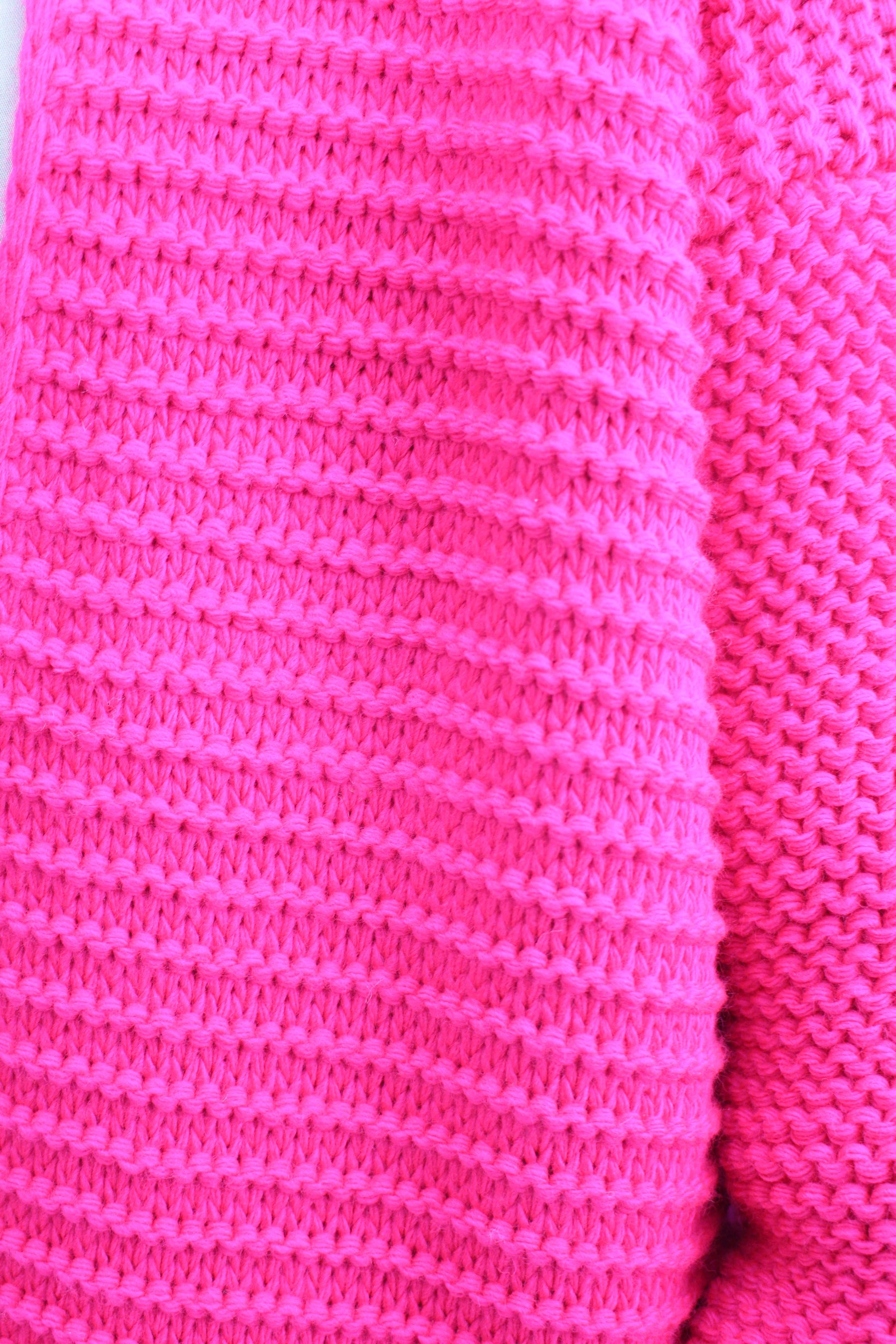 Strickjacke lang - Pink