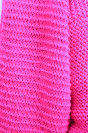 Strickjacke lang - Pink