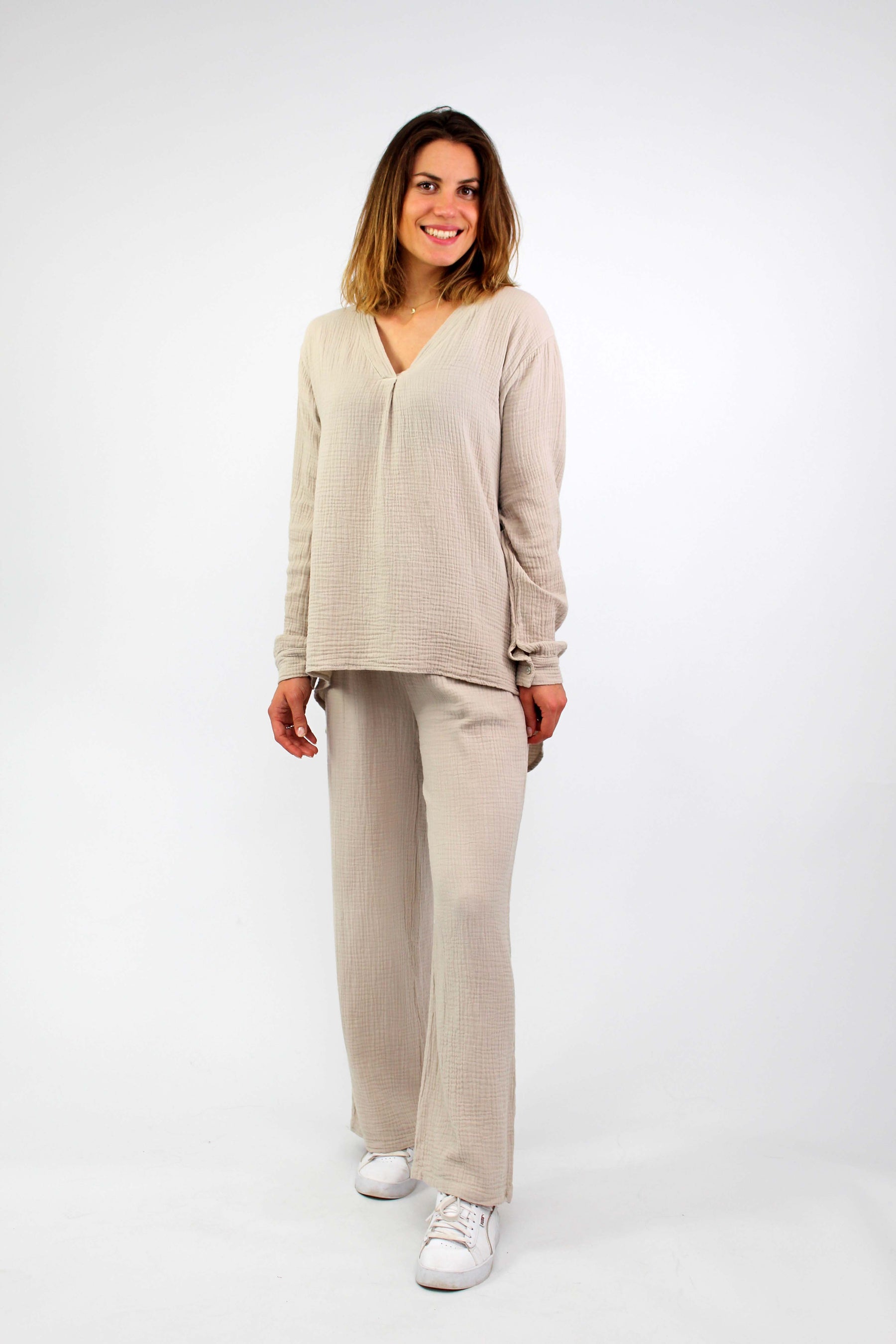 Musselin Hose - Beige