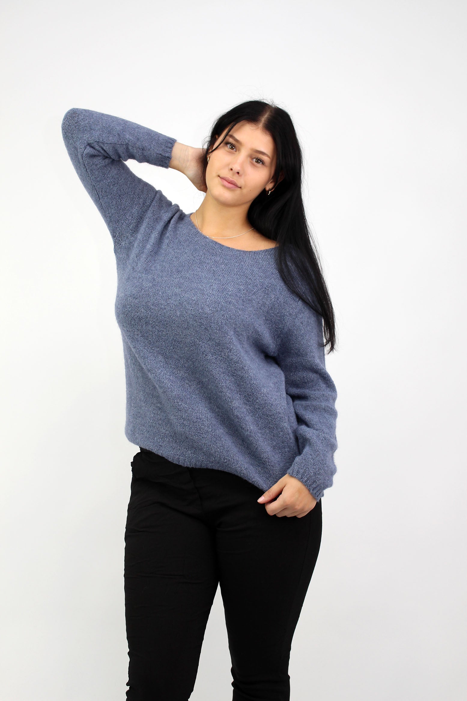 Pullover "Rundhals" - Blau