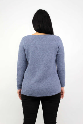 Pullover "Rundhals" - Blau